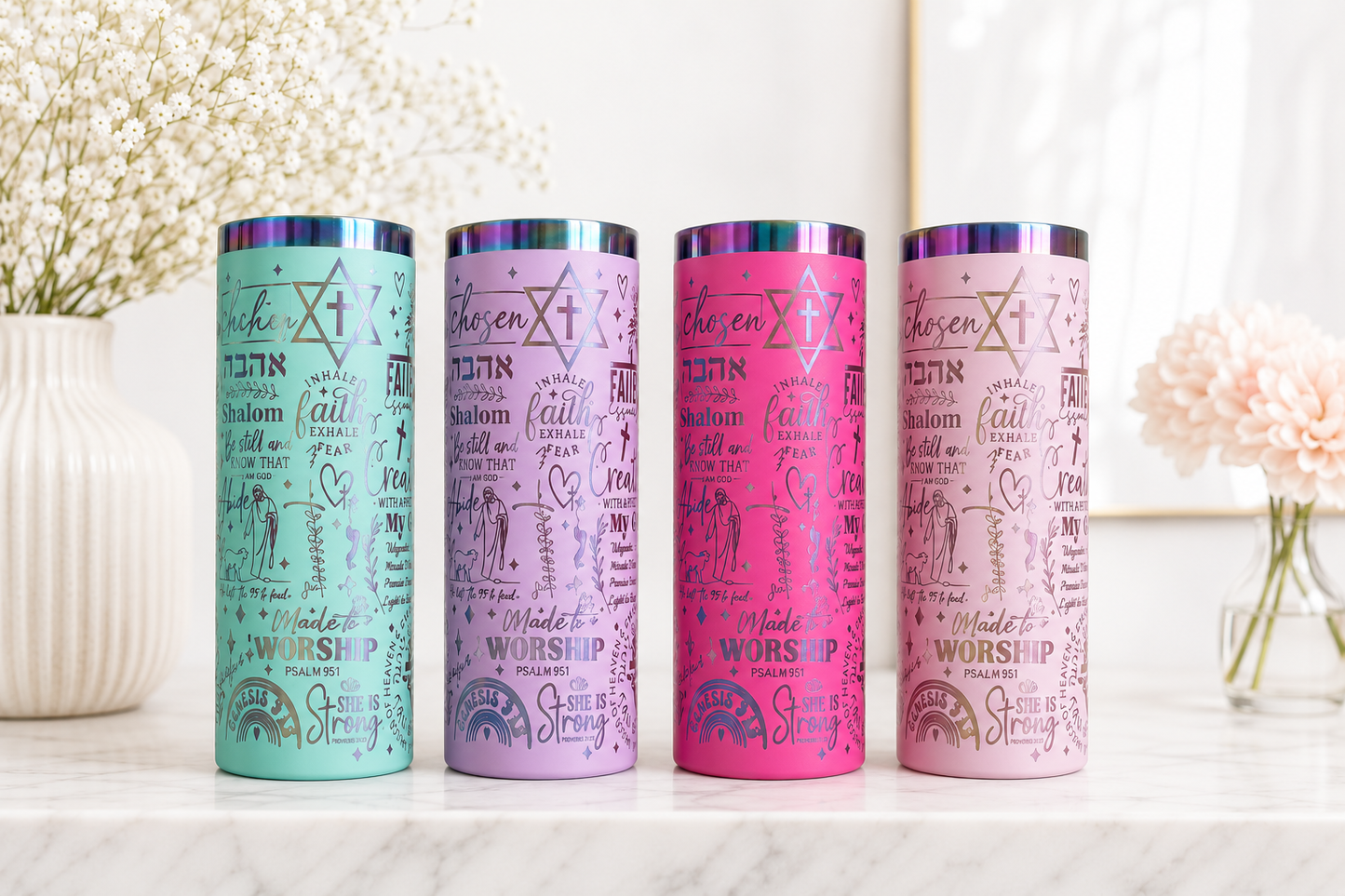 Isaiah 43:19 Cactus Tumbler | Christian Stainless Steel Tumbler
