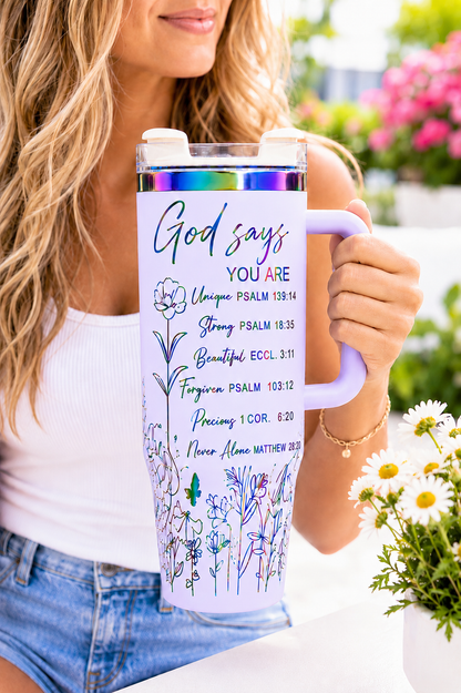 God Says You Are Christian Tumbler