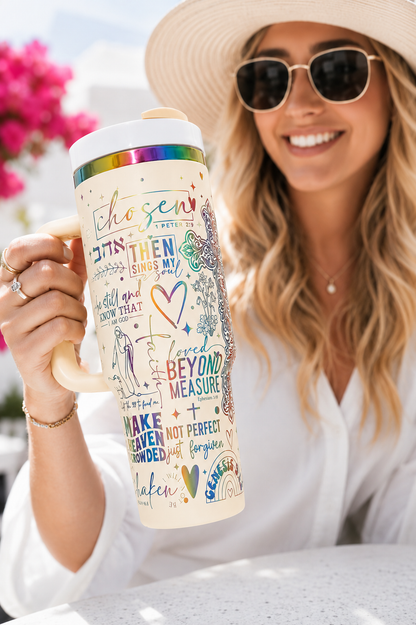 Bold Faith Christian Scripture Tumbler – Laser Engraved Stainless Steel Tumbler