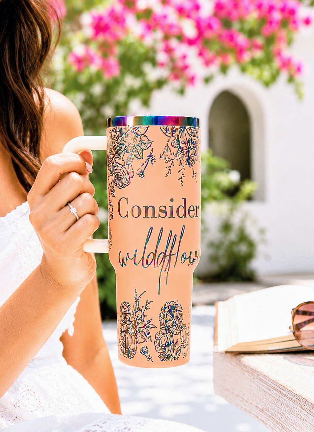Consider the Wildflowers Christian Scripture Tumbler | Matthew 6:28–30 Faith Tumbler