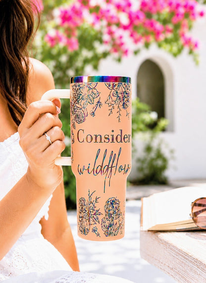 Consider the Wildflowers Christian Scripture Tumbler | Matthew 6:28–30 Faith Tumbler
