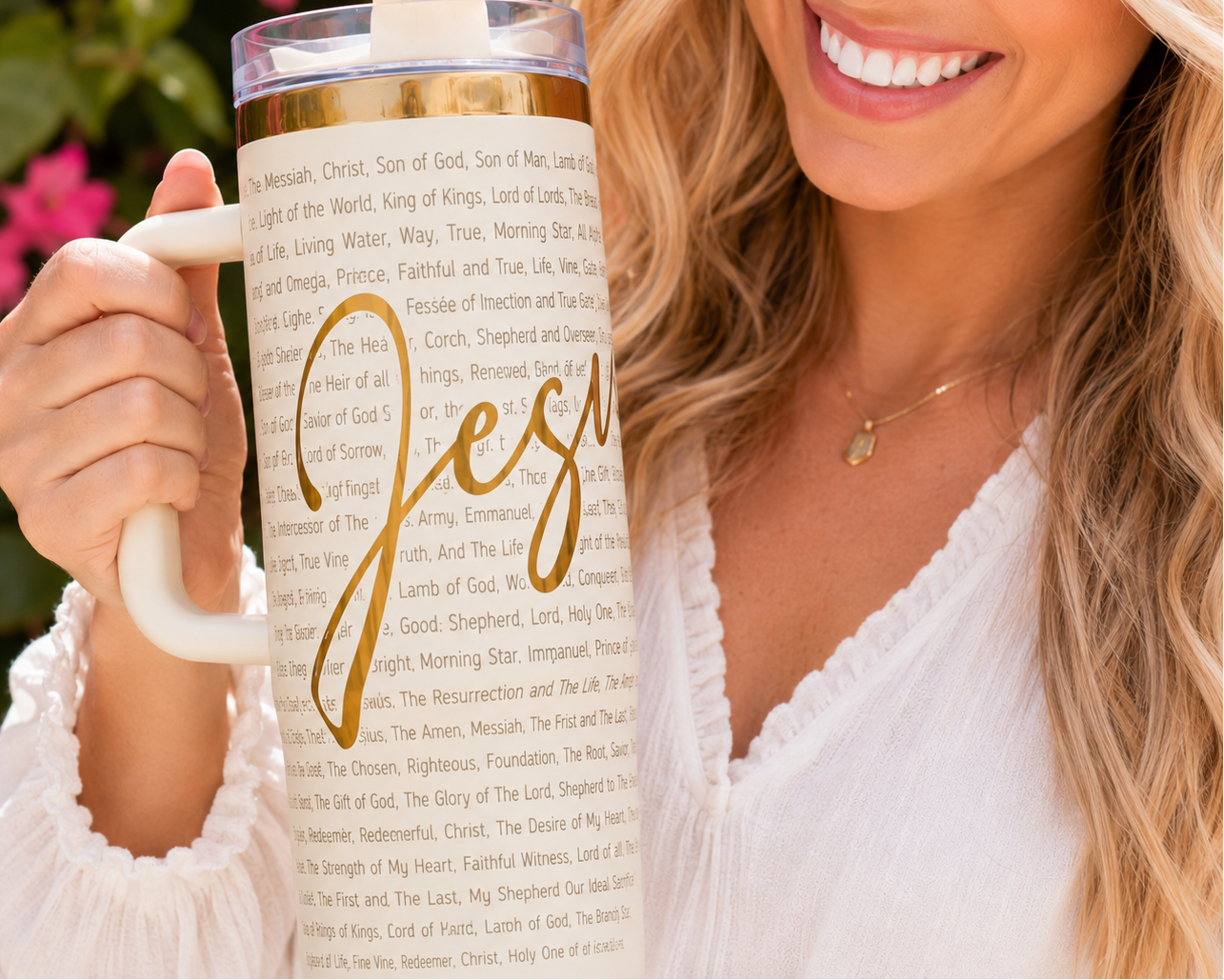 Names of God Tumbler | Christian Scripture Engraved Stainless Steel