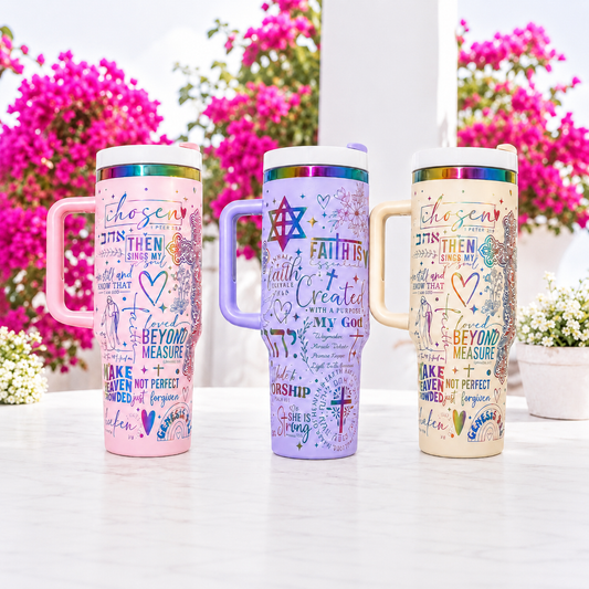 Bold Faith Christian Scripture Tumbler – Laser Engraved Stainless Steel Tumbler